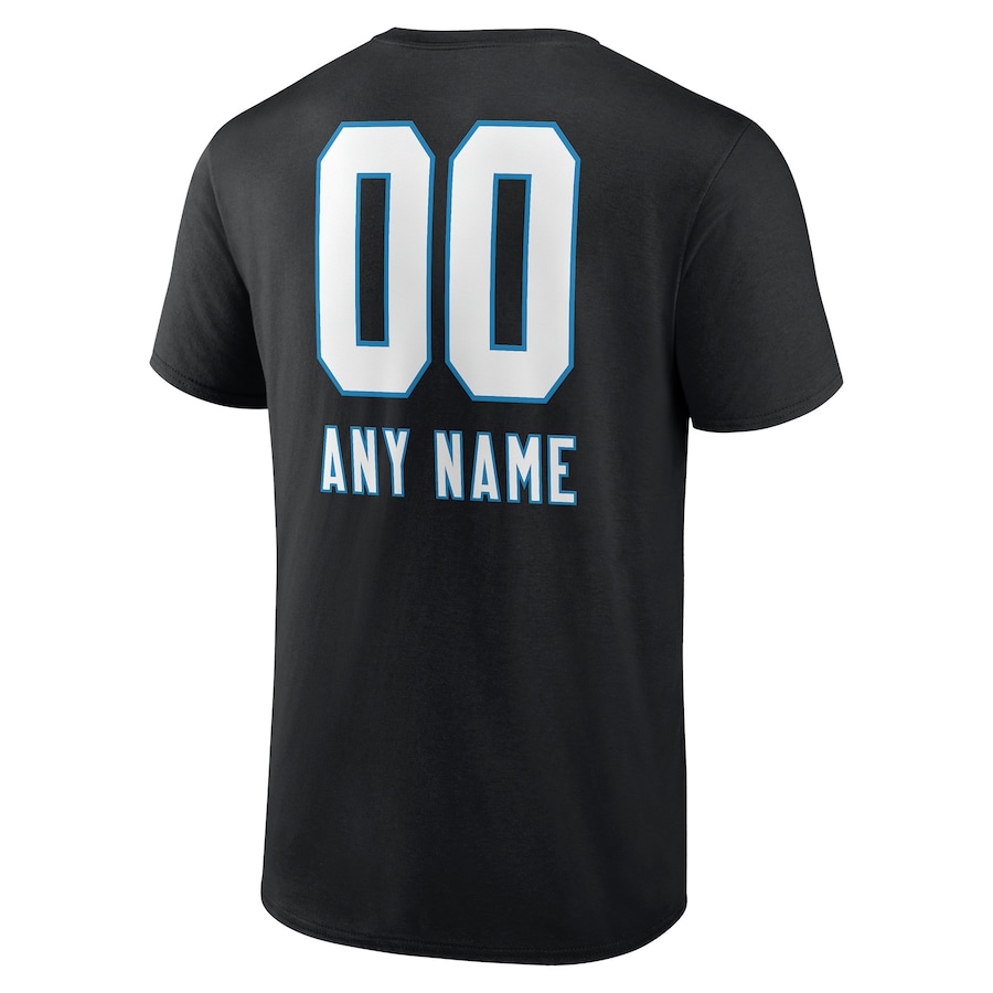 White Letters Men's Black Any Team sports T-shirt Personalized Name & Number custom T-Shirt