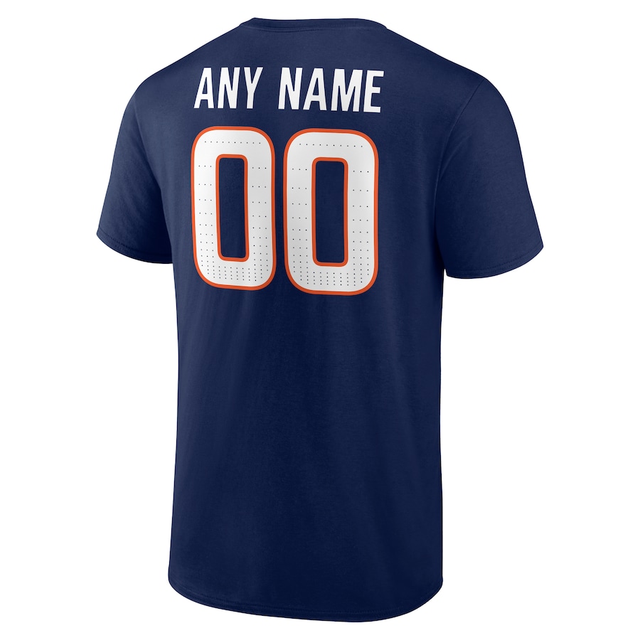 White Letters Men's Navy Blue Any Team sports T-shirt Personalized Name & Number custom T-Shirt
