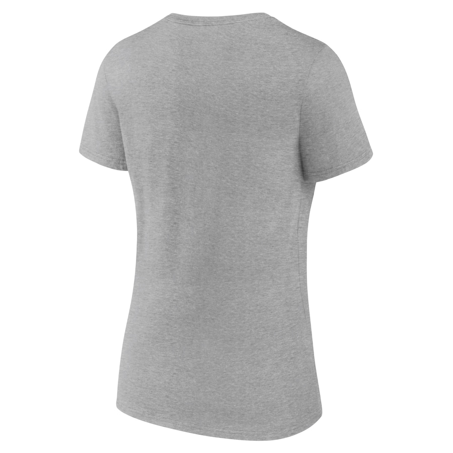 Women's Grey T-shirt  Personalized Name & Number Team Wordmark V-Neck T-Shirt