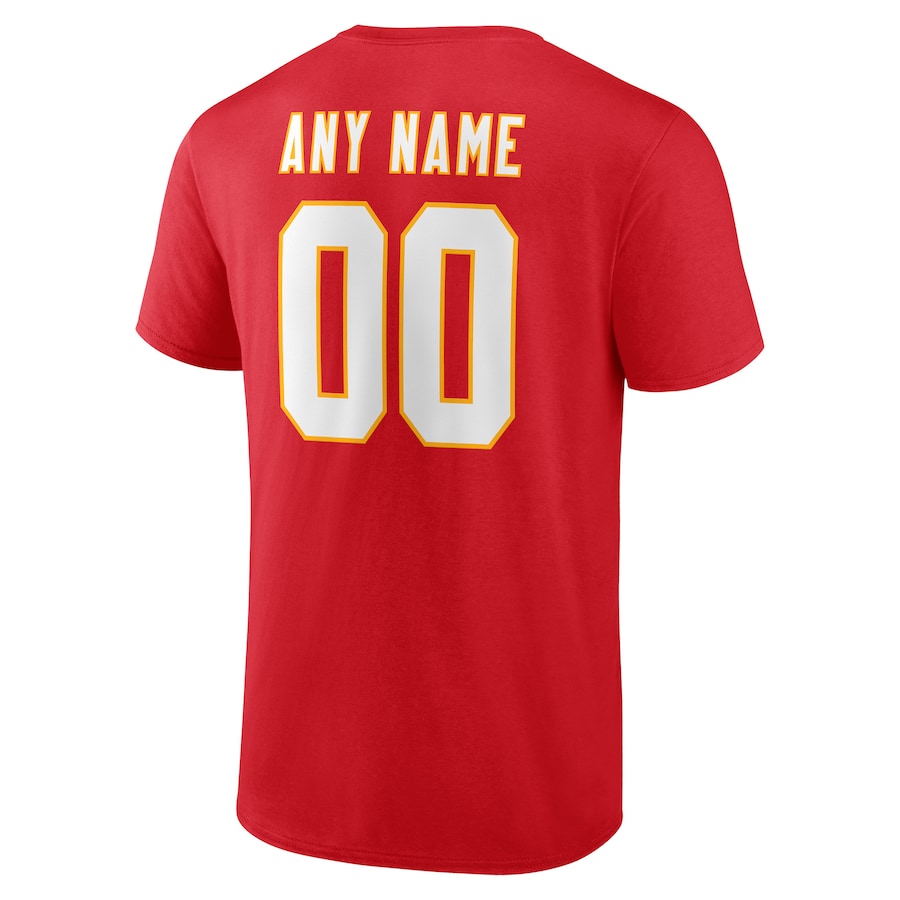 White Letters Men's Red Any Team sports T-shirt Personalized Name & Number custom T-Shirt