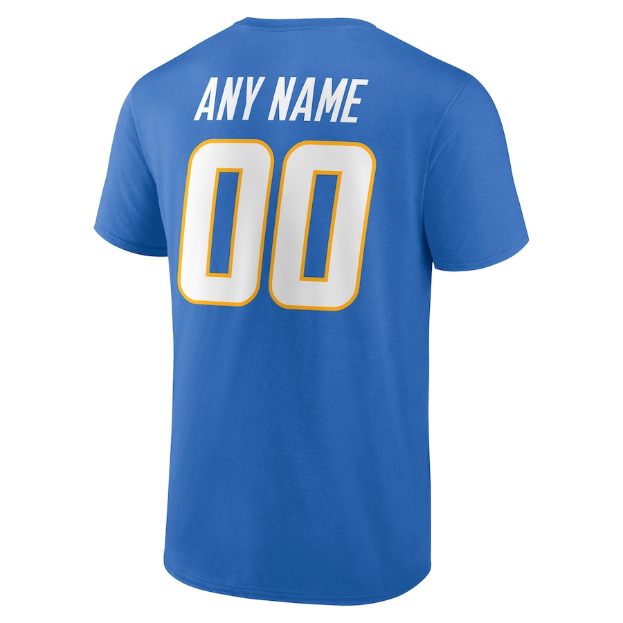 White Letters Men's Blue Any Team sports T-shirt Personalized Name & Number custom T-Shirt