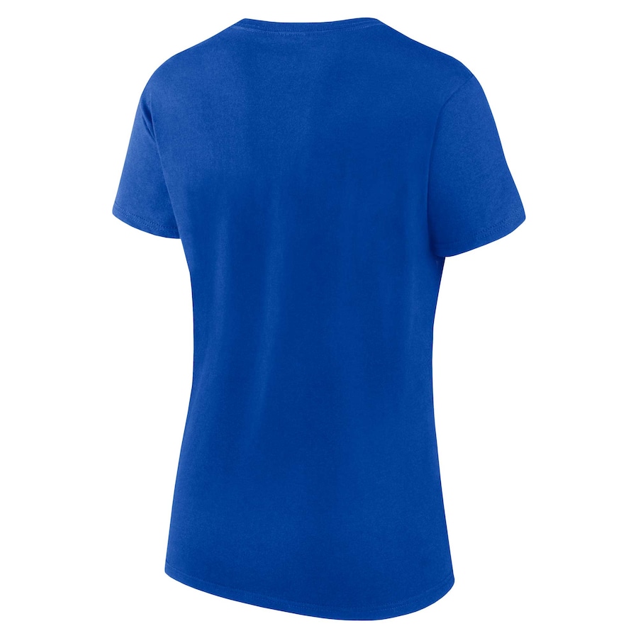 Women's Blue T-shirt  Personalized Name & Number Team Wordmark V-Neck T-Shirt