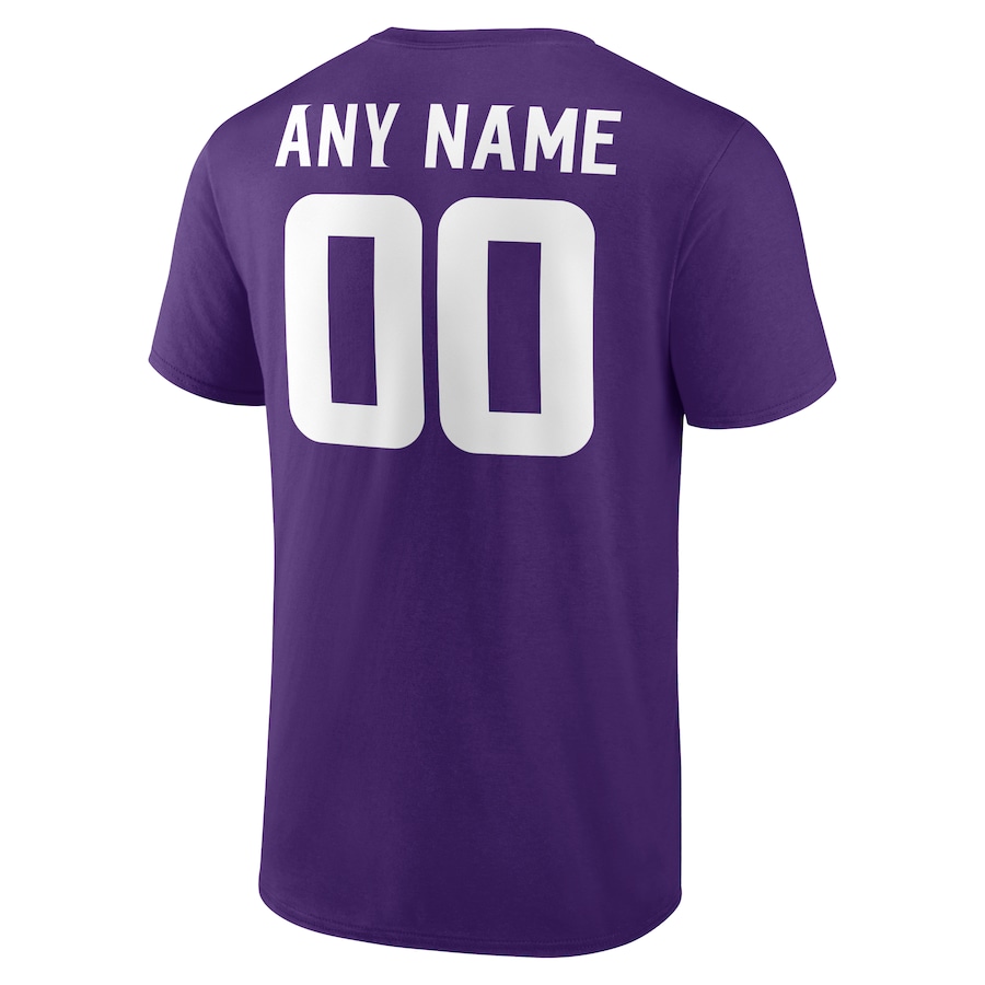 White Letters Men's Purple Any Team sports T-shirt Personalized Name & Number custom T-Shirt