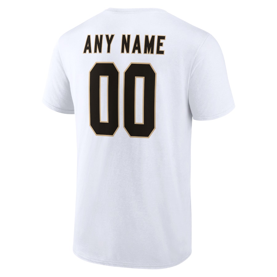 Black Letters Men's White Any Team sports T-shirt Personalized Name & Number custom T-Shirt