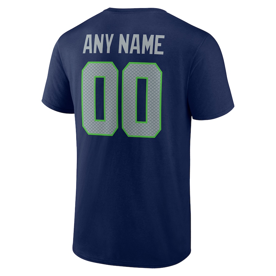 Grey Letters Men's College Navy Any Team sports T-shirt Personalized Name & Number custom T-Shirt