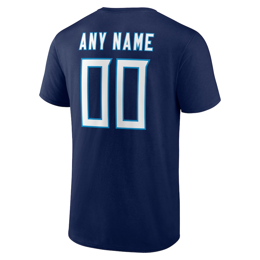 White Letters Men's Navy Any Team sports T-shirt Personalized Name & Number custom T-Shirt
